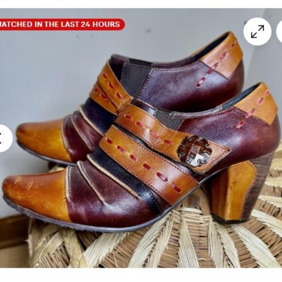 L'Artiste by Spring Step Shoes - L 'Artiste Spring Step Wondrous Color Block Slip-on Bootie shoes sz 39/9